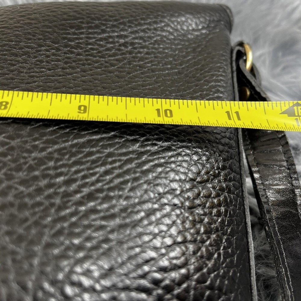 Vintage Tooled Black Leather Floral Crossbody Bag - Picture 9 of 10